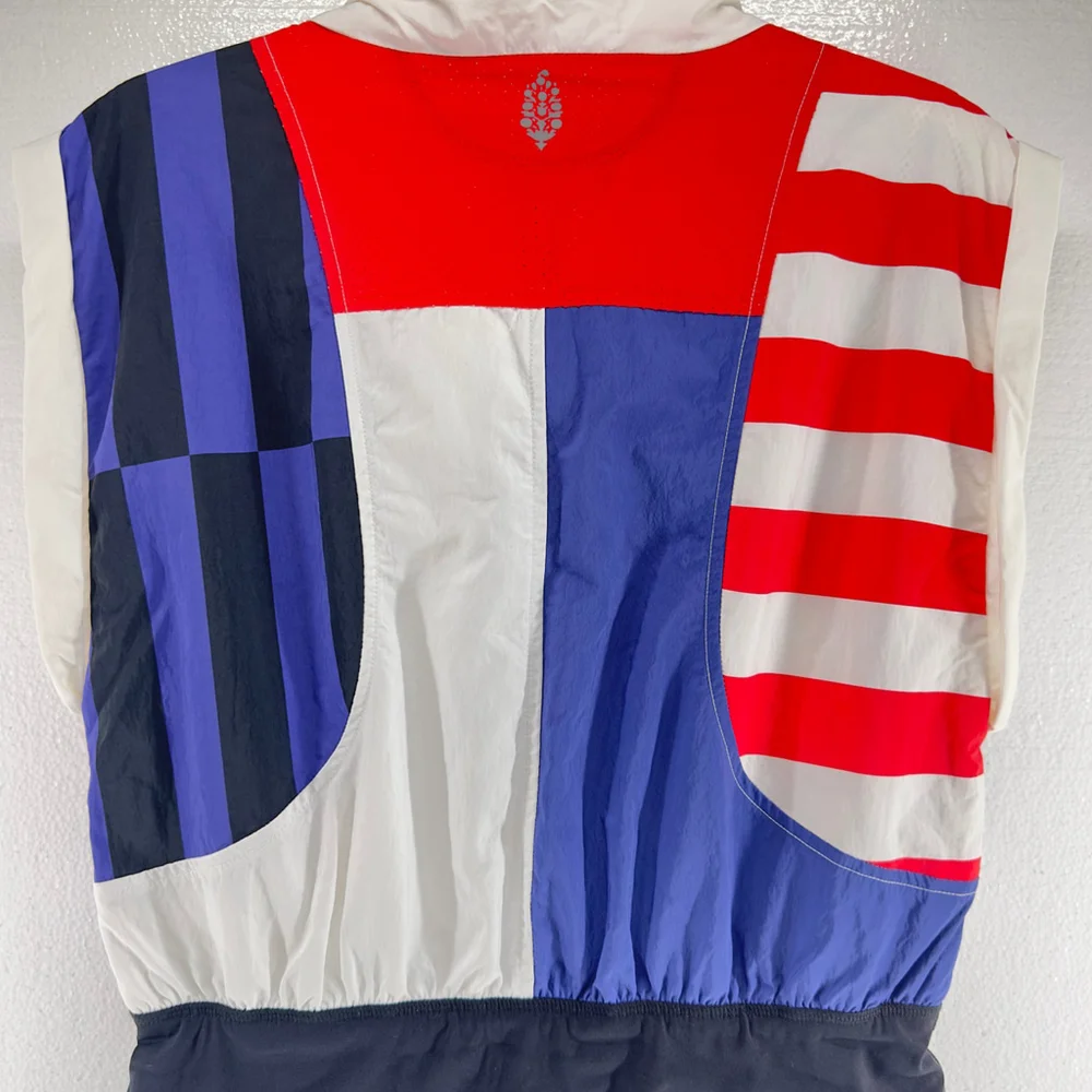 FREE PEOPLE MOVEMENT ROMPER Race To The Top SPORT Onesie BIKER SHORTS WOMENS L - Picture 8 of 15